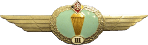 Нагрудный знак Парашютист 3 класса 