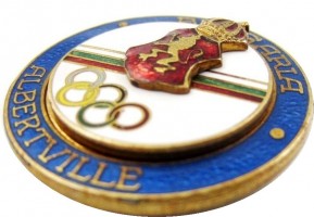 Badge 1992 ALBERTVILLE WINTER OLYMPIC GAMES BULGARIA NOC 