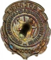Нагрудный знак Первенство аэроклуба по самолётному спорту. ДОСААФ СССР 