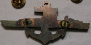 Нагрудный знак Фрегат, бронзовый 