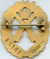 Нагрудный знак За стрельбу из пистолета, золотая степень 