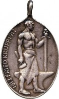 Нагрудный знак 100 летие Альфреда Круппа 