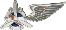 Знак Авиатехника серебристый 
