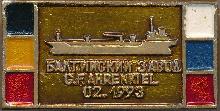 Знак Спуск судна для компании C.F.AHRENKIEL 02.1993 Балтийский завод