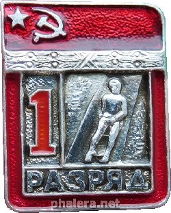 Знак 1 разряд, санный спорт.