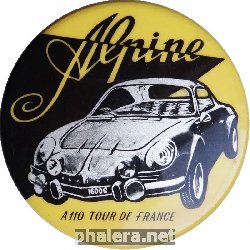 Нагрудный знак Alpine A 110 Tour de France 