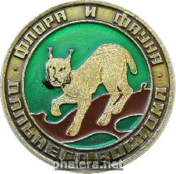 Нагрудный знак Флора и Фауна Дальнего Востока Рысь. 