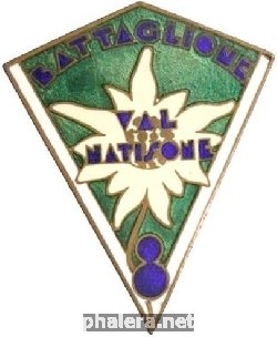 Нагрудный знак Альпийский батальон Вальтине 