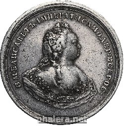 Знак В память коронования Императрицы Елизаветы Петровны. 25 апреля 1742 г.