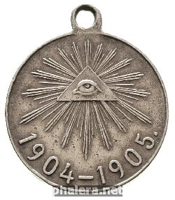 Нагрудный знак В память русско-японской войны 1904-1905, серебряная 
