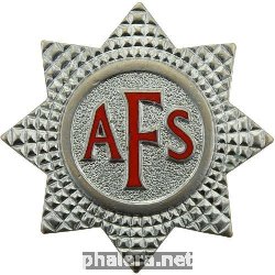 Нагрудный знак Auxiliary Fire Service Brigade Corps National AFS Cap Badge 