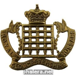 Нагрудный знак Royal Gloucestershire Hussars Imperial Yeomanry Regiment Cap Badge 