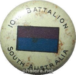 Нагрудный знак 10 батальон Южная Австралия 