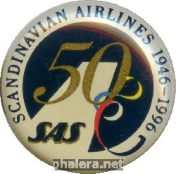 Нагрудный знак 50 лет скандинавским авиалиниям 