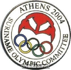 Нагрудный знак Афины 2004, Суринам НОК 