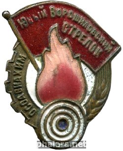 Нагрудный знак Юный Ворошиловский Стрелок 31Мм 
