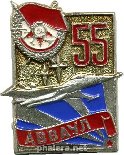 Нагрудный знак 55 лет АВВАУЛ 