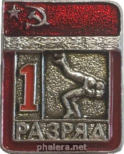 Нагрудный знак 1 Разряд Борьба 