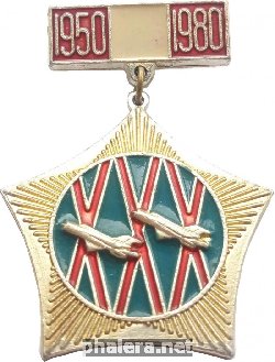 Знак 30 Лет Авиация. 1950-1980
