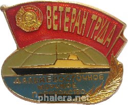 Нагрудный знак Дальневосточное Морское Пароходство . Ветеран  Труда 