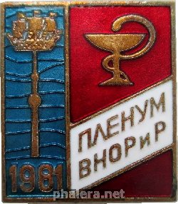Нагрудный знак Пленум ВНОРиР. Ленинград 1981 