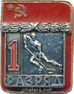 Нагрудный знак 1 Разряд. Хоккей  