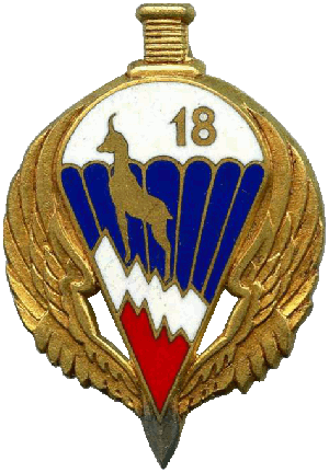 Нагрудный знак 18 парашютно-десантный егерский полк 