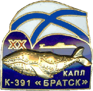 Нагрудный знак КАПЛ К-391 Братск Кит XX 