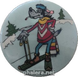 Знак Ну погоди, волк на лыжах
