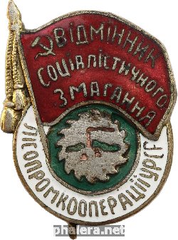 Нагрудный знак Отличник лесопромысловой кооперации УССР 