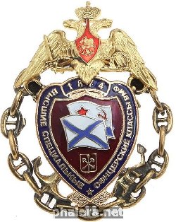 Нагрудный знак Высшие специальные офицерские классы ВМФ. 1874 