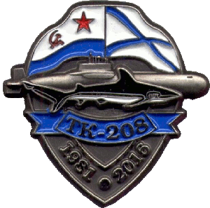 Нагрудный знак АПЛ ТК-208 1981-2016 