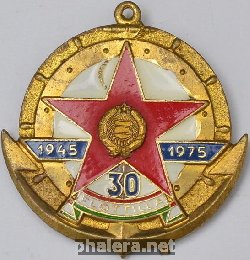 Знак 30 лет Дунайской флотилии 1945-1975