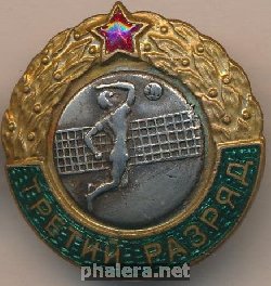 Нагрудный знак Третий разряд Волейбол  