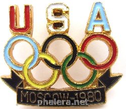 Нагрудный знак Олимпийская сборная США, Москва 1980 