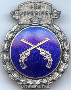 Нагрудный знак Стрельба из пистолета, серебряный 