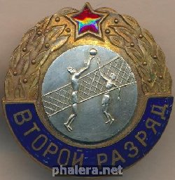 Нагрудный знак 2 разряд , волейбол 