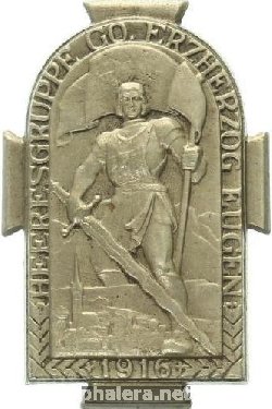 Знак Группа армий эрцгерцог Евгений 1916